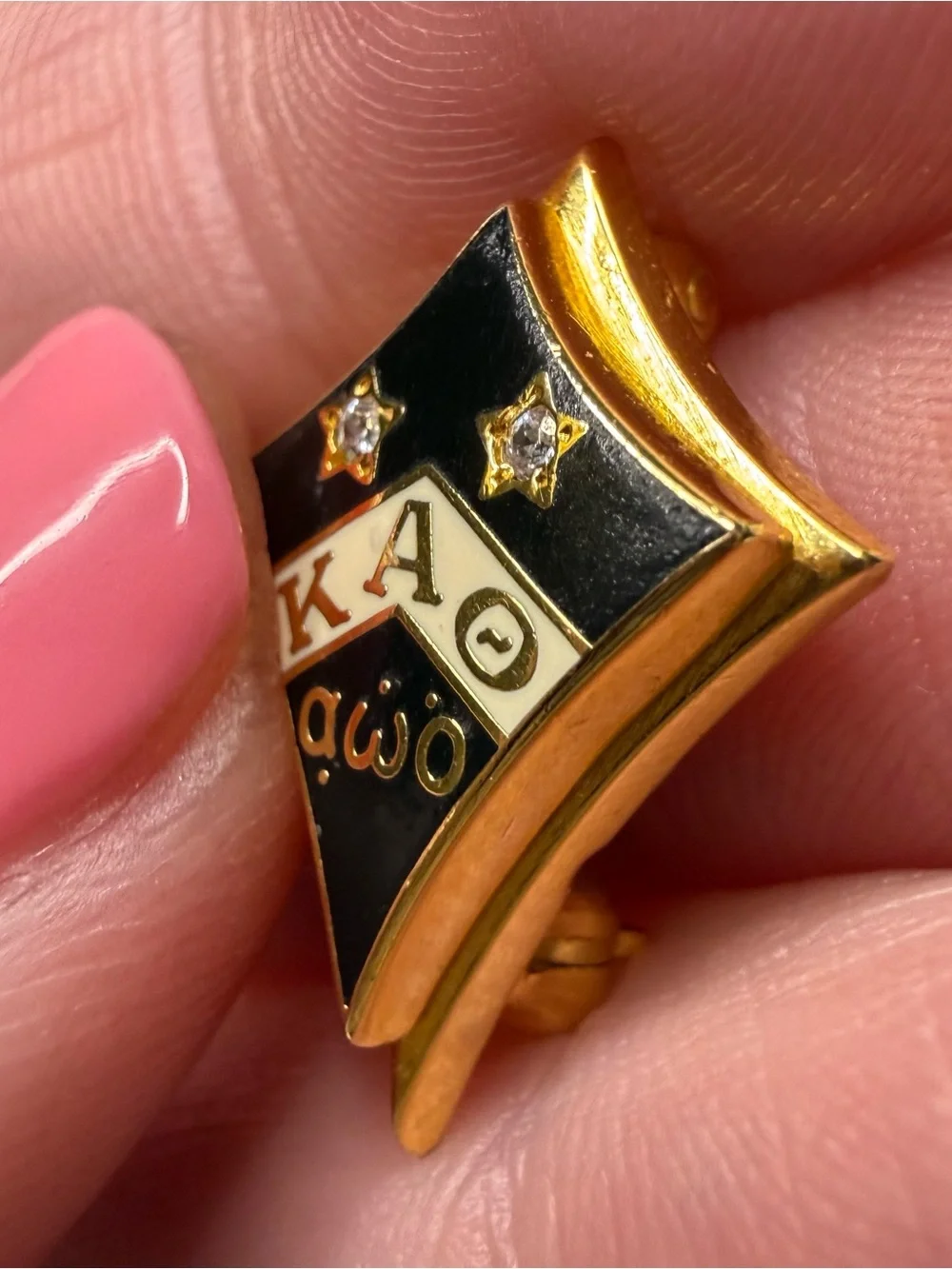 Vintage 1969 KAPPA ALPHA THETA Sorority Badge Pin KAΘ Delta Theta Chapter UF